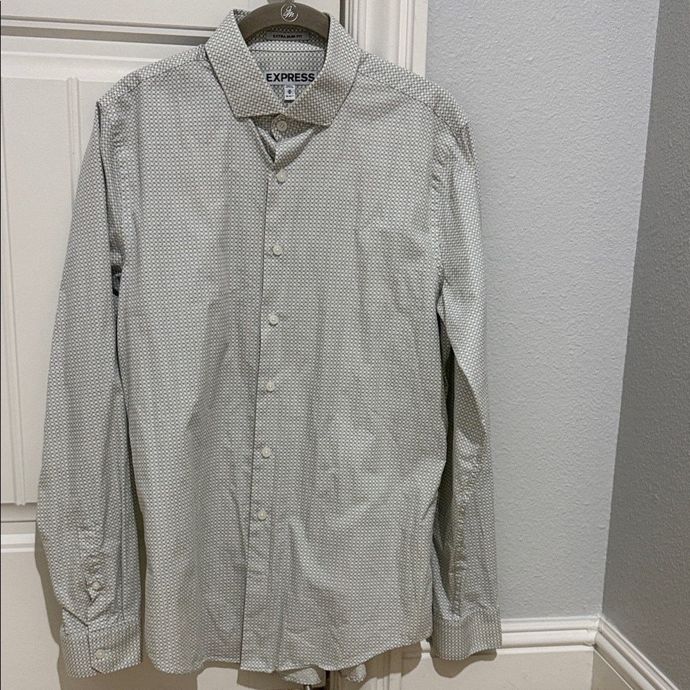 Express Men's Extra Slim Fit Patterned Shirt
